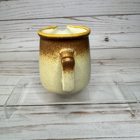 Mikasa Stylekraft C0900 Creamer Pitcher Brown Cream Speckled Japan Vintage - Picture 2 of 9